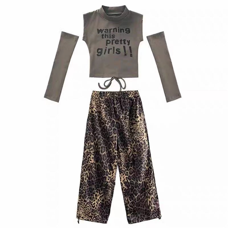 Leopard Baggy Cargo Pants Set