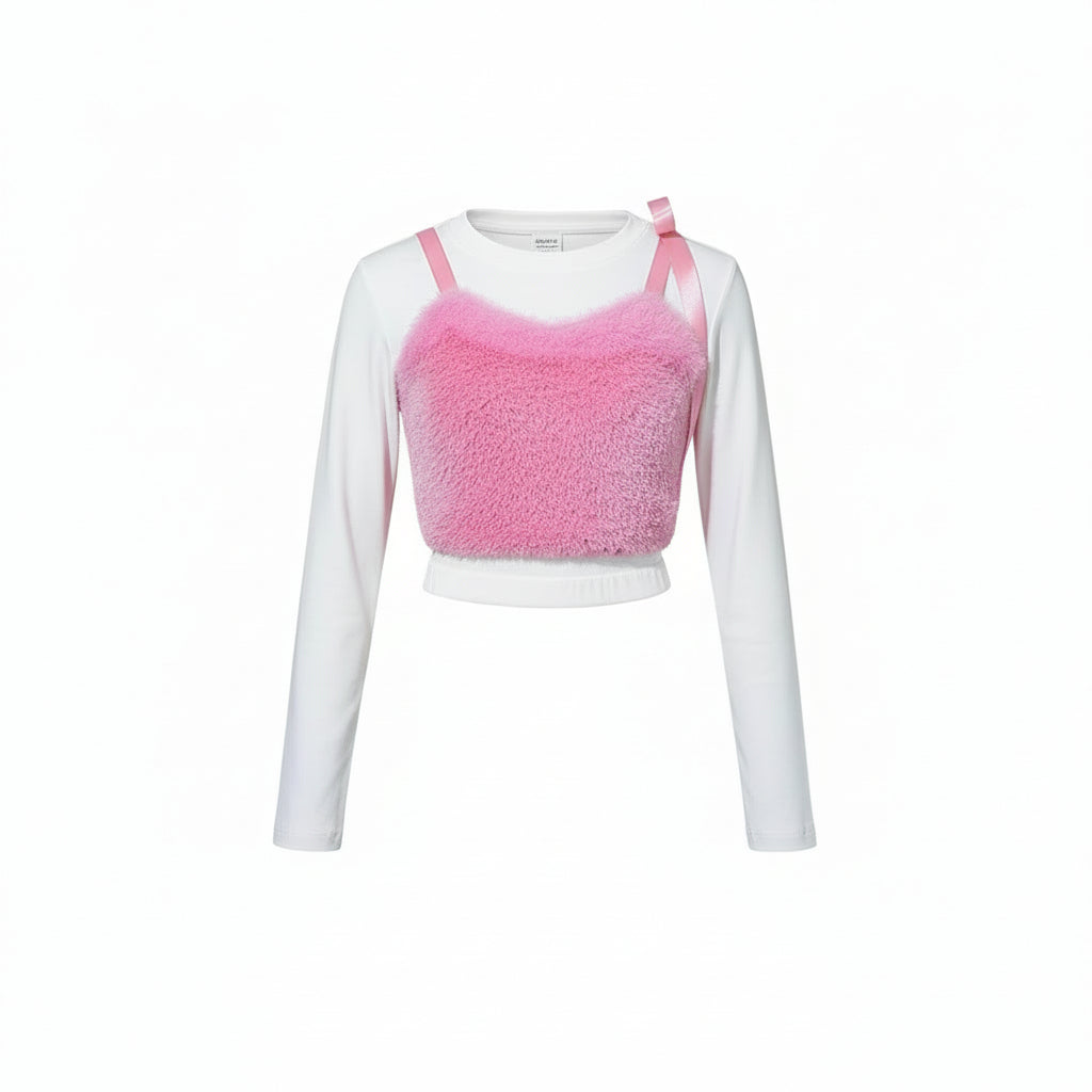 Fuzzy Layer Dance Top
